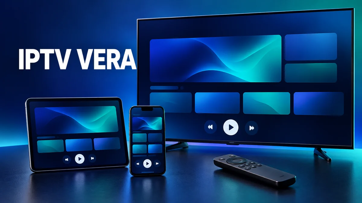 Application IPTV sur télé, tablette et téléphone, guide par appareil IPTV Vera